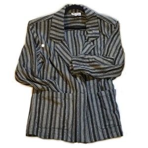 Vintage Oversized Brown Stripped Blazer| Size 8